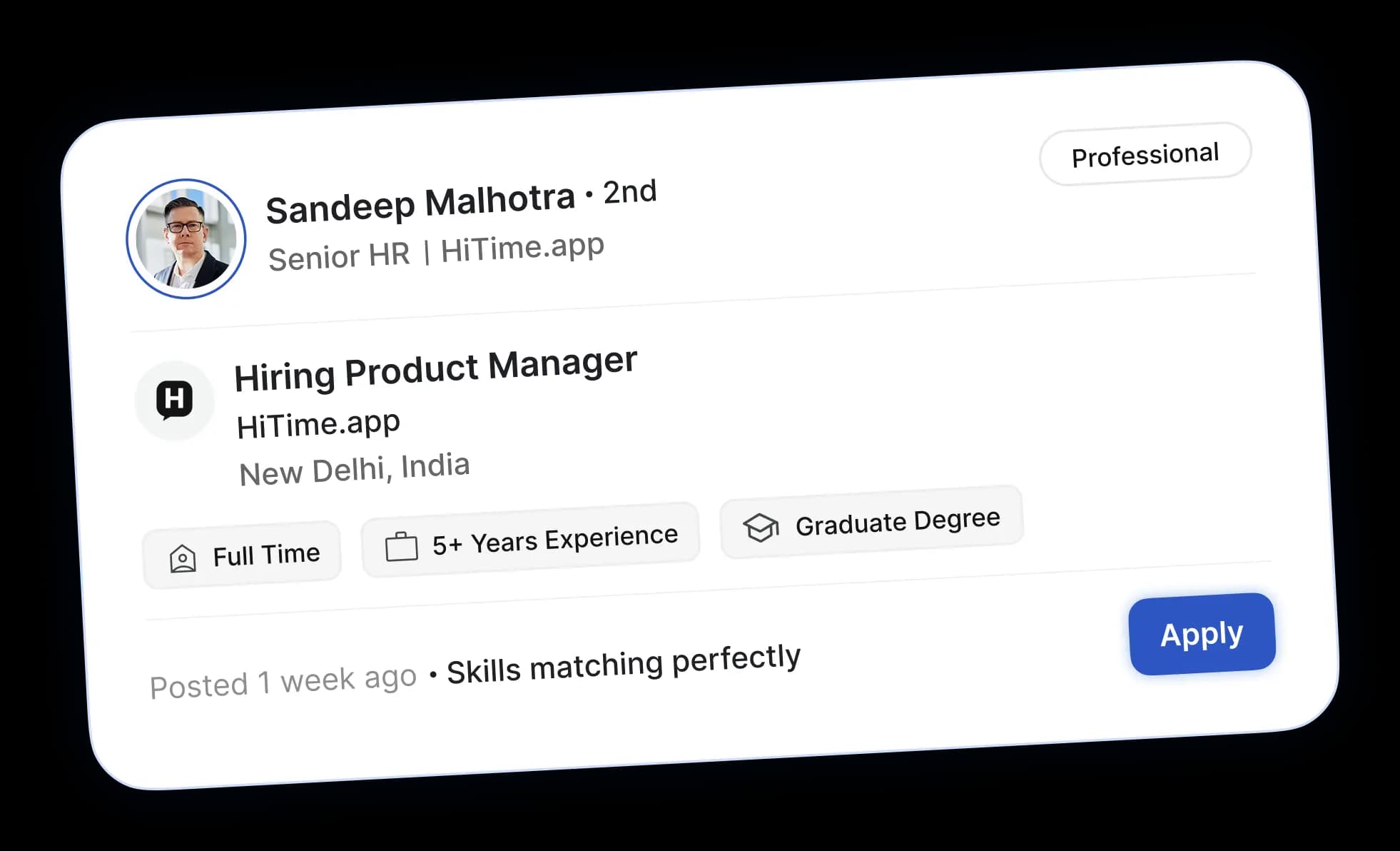 HiTime professional network — jobs, collaborations, and career connections